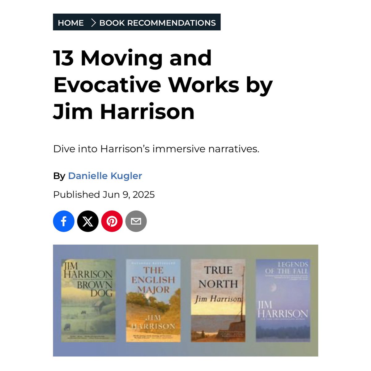 My literary hero, the reason I knew I wanted to spend my life writing at 18, and in the end…my friend. Read Jimmy H! 
earlybirdbooks.com/jim-harrison-b…