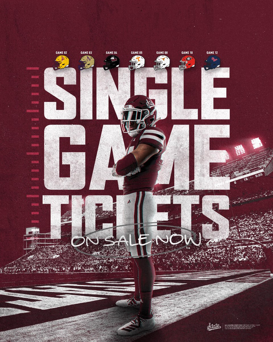 Don’t miss the Dawgs vs. 2024 CFP participant Arizona State on Sept. 6 at Davis Wade! 

🎟️ Snag your single game tickets now: hailst.at/25FBTixs
👨‍👩‍👧‍👦 Bringing the crew? Grab our 4 Pack: hailst.at/FBfourpacks

#HailState🐶