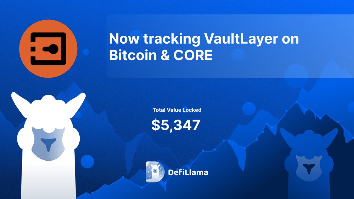Now tracking <a href="/VaultLayer/">Vault Layer</a> on <a href="/Bitcoin/">Bitcoin</a> &amp; <a href="/Coredao_Org/">Core DAO 🔶</a> 

VaultLayer enables cross-chain liquidity for Bitcoin staked via CoreDAO