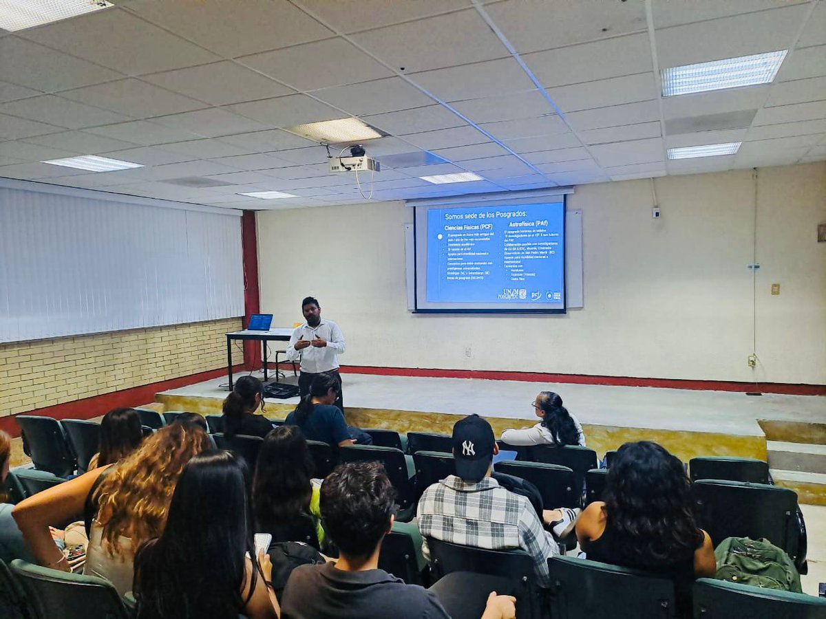 ICF-UNAM (@icf_unam) on Twitter photo Agradecemos a la <a href="/utezoficial/">UTEZ | UT Emiliano Zapata</a> la invitación al Dr. Naveen Bogireddy, investigador de nuestro instituto, para impartir una charla sobre el Posgrado en Ciencias Físicas a estudiantes de 9° cuatrimestre de la Ingeniería en Nanotecnología.
#UNAM #UNAMMorelos #Cuernavaca #PCF Agradecemos a la <a href="/utezoficial/">UTEZ | UT Emiliano Zapata</a> la invitación al Dr. Naveen Bogireddy, investigador de nuestro instituto, para impartir una charla sobre el Posgrado en Ciencias Físicas a estudiantes de 9° cuatrimestre de la Ingeniería en Nanotecnología.
#UNAM #UNAMMorelos #Cuernavaca #PCF