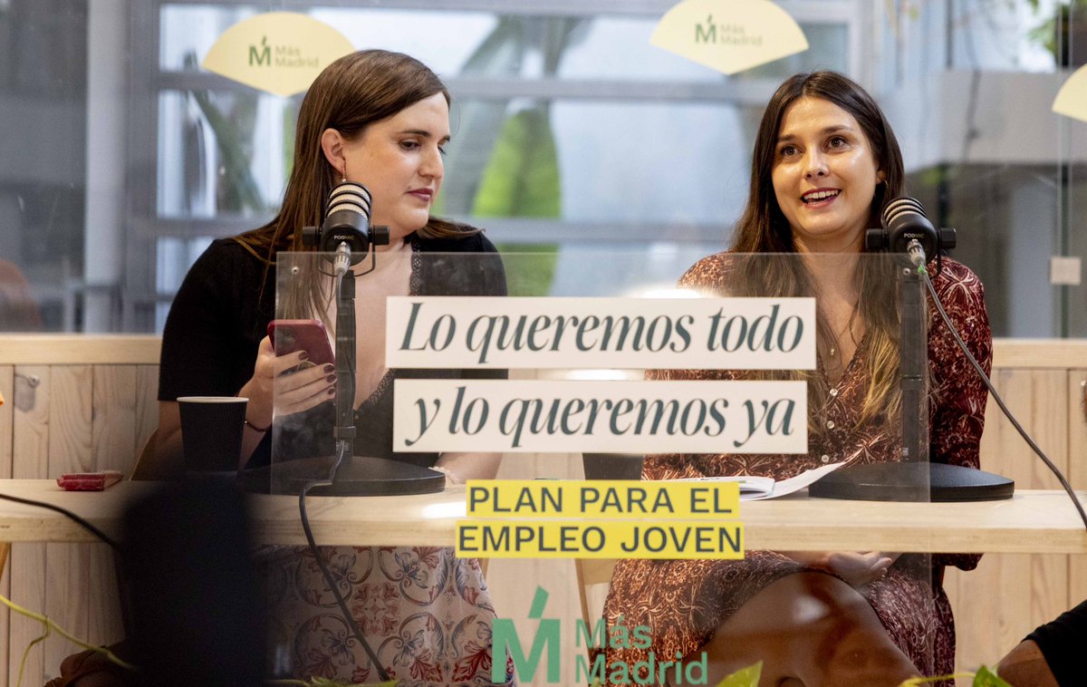 Manuela Bergerot (@manuelabergerot) on Twitter photo La juventud madrileña merece tiempo, curros y vidas dignas.
Hoy hemos presentado nuestro Plan de Empleo Joven para Madrid, con más de 160 medidas para el futuro de los jóvenes.
Gracias a <a href="/BeaBorrasv/">Beatriz Borrás</a>, <a href="/Jimegongo/">Jimena González 🏳️⚧️</a>, <a href="/Jovenes_MM/">Jóvenes⚡️Más Madrid</a> y a todos los equipos por el currazo. La juventud madrileña merece tiempo, curros y vidas dignas.
Hoy hemos presentado nuestro Plan de Empleo Joven para Madrid, con más de 160 medidas para el futuro de los jóvenes.
Gracias a <a href="/BeaBorrasv/">Beatriz Borrás</a>, <a href="/Jimegongo/">Jimena González 🏳️⚧️</a>, <a href="/Jovenes_MM/">Jóvenes⚡️Más Madrid</a> y a todos los equipos por el currazo.