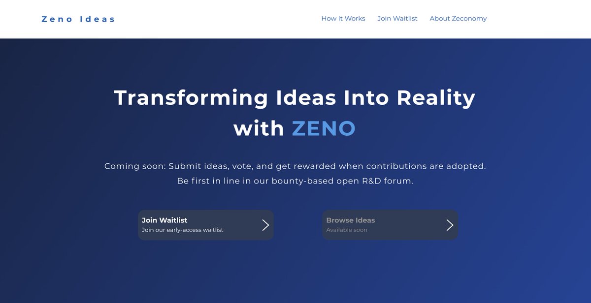 zeconomy_x's tweet photo. Institutions like Ripple and Guggenheim Treasury Services are already moving real capital through tokenized infrastructure. But the next wave of innovation won’t be decided in boardrooms — it’ll be proposed, staked, and governed in the open.

The Zeno Idea Forum is your entry point.

It’s where contributors design programmable financial modules, stake ZENO behind what they believe in, and earn only when those ideas reach adoption.

No fluff. No passive voting. Just structured governance with real outcomes.

If you’re a builder, researcher, or just tired of governance theater — join us.