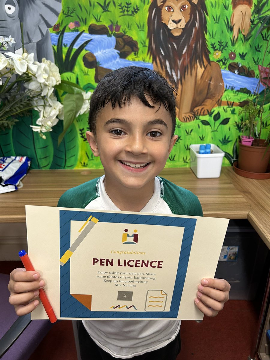 MountStewartSch's tweet photo. π Big congratulations to Abbas in 3J on receiving his pen licence! ποΈ Your resilience and hard work have paid off. Keep up the fantastic writing! β¨π #PenLicence #Achievement #TMSSYear3 #TMSSWriting https://t.co/vMHzfdJHaB