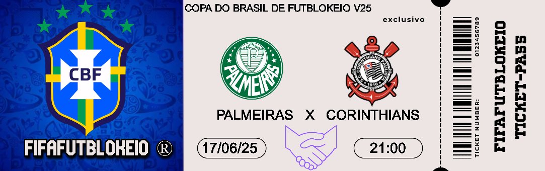 📢 Hoje, 17/06 às 21h 
💚 Palmeiras x Corinthians 🖤
⚽️ Realização: FifaTV
🎤 Cobertura especial da Rádio Baccons 📻
#Futblokeio #Palmeiras #Corinthians #CopaDoBrasil