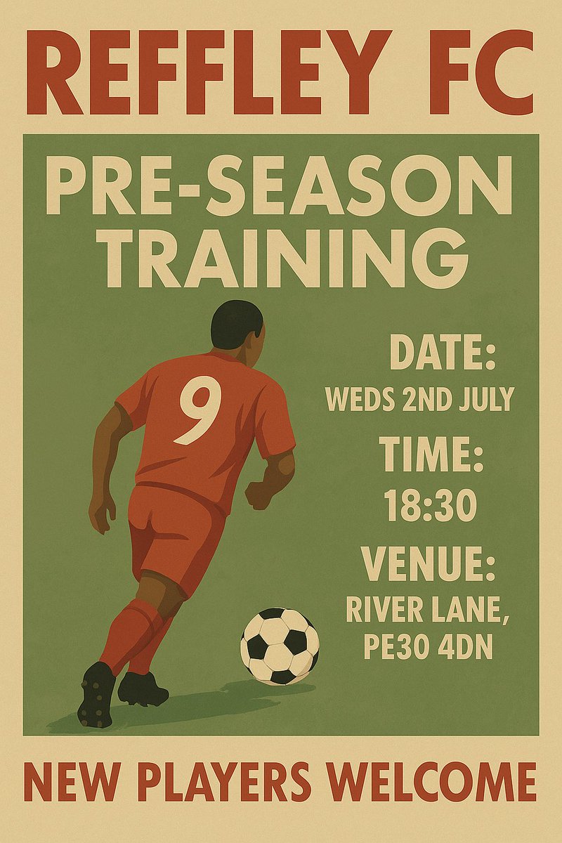 ReffleyT's tweet image. ⚽️ NEW PLAYERS WANTED ⚽️

We are on the hunt for new, committed players to bolster our squad for next season. All positions welcome!

Message us to find out more, and get down to training!

RTs appreciated @NWNLeague @AnglianCom @GregTheLynnNews