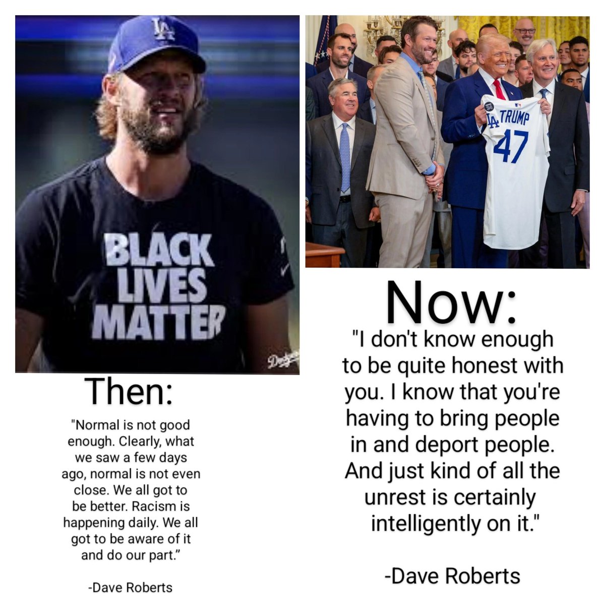 Cintistic's tweet photo. Real talk, do we think the Dodgers will eventually say something?? It’s so disappointing bc it’s not like they have never spoken up about injustice before. Or will they just continue to be silent and cowards? https://t.co/auJtJOEs3D