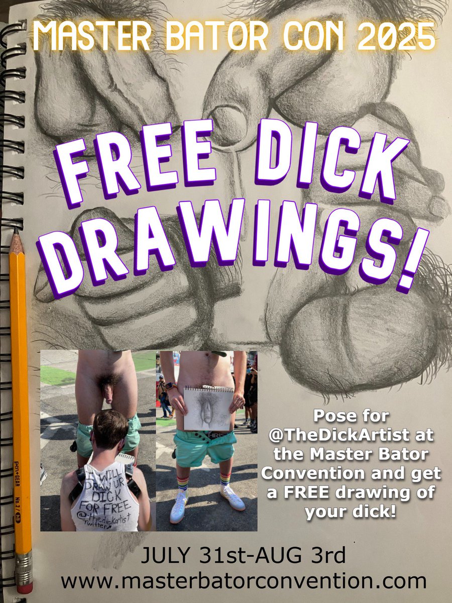 BurghBateBuds (@burghbatebuds) on Twitter photo ANNOUNCEMENT! 📣 <a href="/TheDickArtist/">The Dick Artist✏️</a> will attend MBC 2025 and will be drawing your dicks for free! Say hi, stroke a pose and get your penis drawn by a real artist! #penisart #dickart #penis #cock #dick masterbatorconvention.com ANNOUNCEMENT! 📣 <a href="/TheDickArtist/">The Dick Artist✏️</a> will attend MBC 2025 and will be drawing your dicks for free! Say hi, stroke a pose and get your penis drawn by a real artist! #penisart #dickart #penis #cock #dick masterbatorconvention.com
