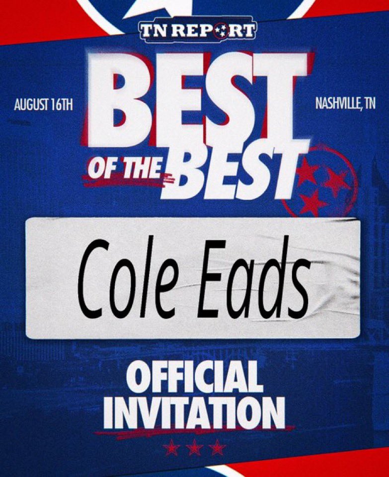 Cole Eads (@coleeads4) on Twitter photo Thank you for the invite <a href="/tlownsdale/">Tim Lownsdale</a> to go agains the Best of the Best <a href="/TigersTennessee/">Tennessee Tigers</a> <a href="/tigers950/">Chip Smith</a> <a href="/KevinMoses38/">Kevin Moses LLC</a> Thank you for the invite <a href="/tlownsdale/">Tim Lownsdale</a> to go agains the Best of the Best <a href="/TigersTennessee/">Tennessee Tigers</a> <a href="/tigers950/">Chip Smith</a> <a href="/KevinMoses38/">Kevin Moses LLC</a>
