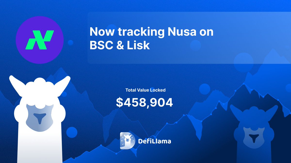 Now tracking <a href="/nusa_finance/">NUSA | #Web3ForAll</a> Lending on <a href="/BNBCHAIN/">BNB Chain</a> &amp; <a href="/LiskHQ/">Lisk</a> 

Nusa Finance is an all-in-one DeFi platform that allows users to lend and borrow, trade, swap, and analyze tokens seamlessly across blockchains