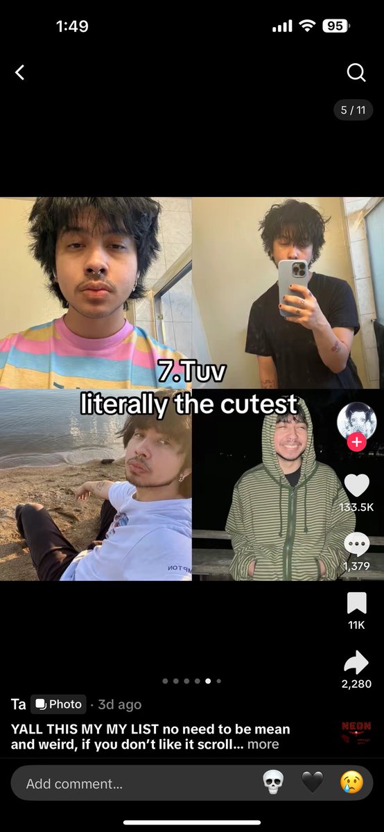 I got listed in a “TOP 10 HOTTEST MEN ALIVE” tiktok and it has 100K likes. I seriously wonder if I jump scare people I don’t talk to anymore 😭