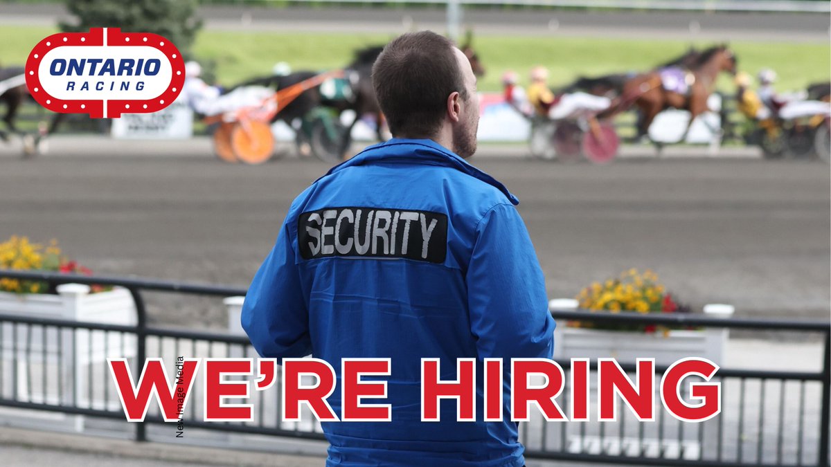 Racetracks across Ontario are hiring for a number of positions, including security. Find your new career today on Ontario Racing's Careers in Horse Racing page:
ontarioracing.com/careers-in-hor…

#jobs #careers #OntarioJobs #horseracingjobs #horseracing  #ontariohorseracing #security