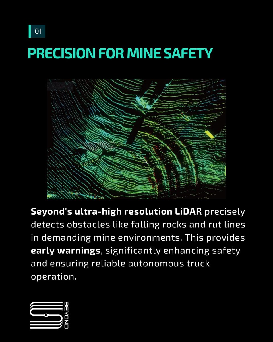 InnovusionLiDAR's tweet image. ⛏️ Scaled mining automation starts with better vision.

Seyond LiDAR powers unmanned mining trucks with real-time 3D perception—ultra-long range, high-res, and built for dust, rain &amp;amp; low light.
🔗 seyond.com/applications/s…

#LiDAR #AutonomousMining #SmartMining #UnmannedVehicles