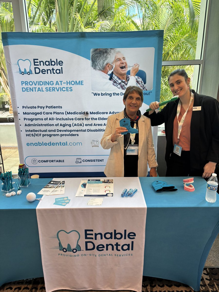 enable_dental's tweet image. What an incredible experience at the Florida PACE Providers Association Annual Conference in Tampa 🌴

Thank you to everyone who stopped by our booth, entered the raffle, and explored how we can help support your program’s dental needs!

#FPPA2025 #PACEPrograms #FloridaPACE