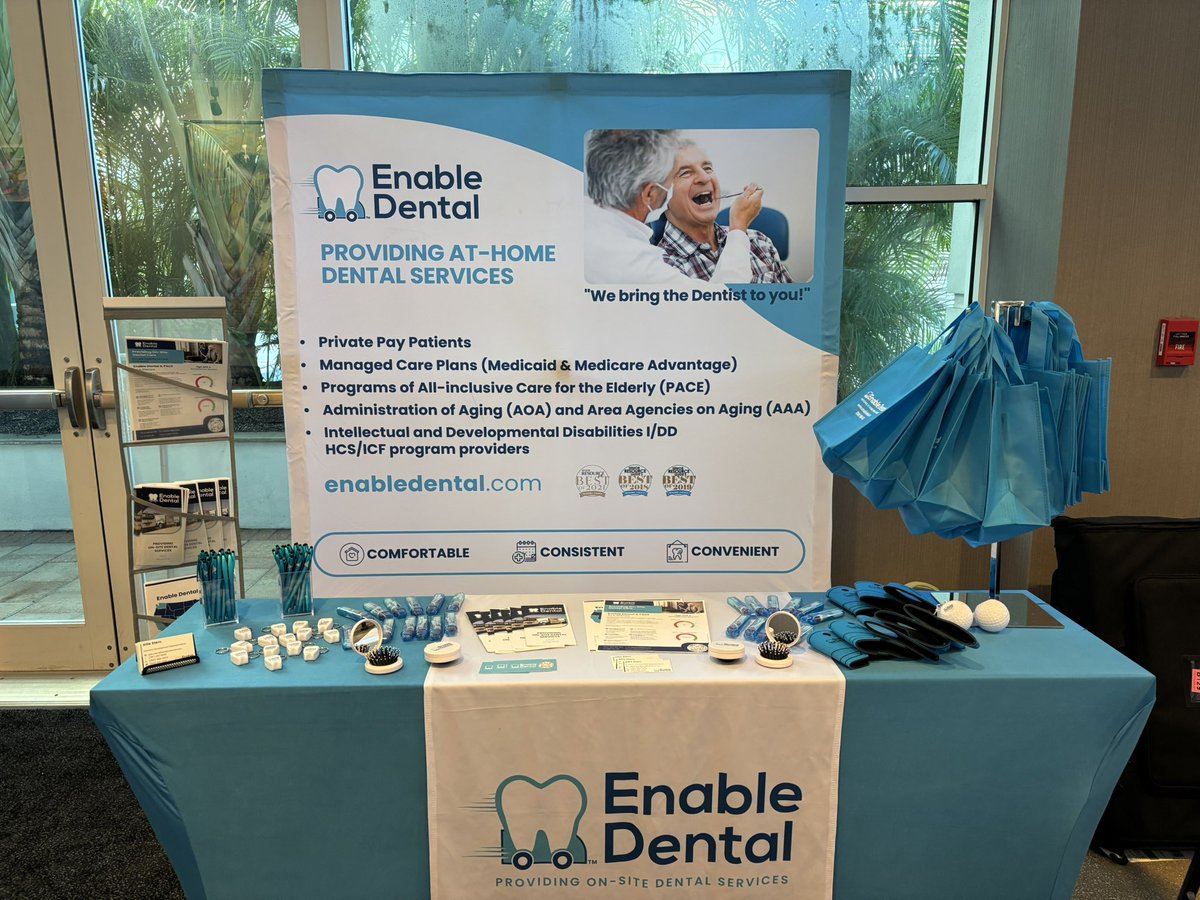 enable_dental's tweet image. What an incredible experience at the Florida PACE Providers Association Annual Conference in Tampa 🌴

Thank you to everyone who stopped by our booth, entered the raffle, and explored how we can help support your program’s dental needs!

#FPPA2025 #PACEPrograms #FloridaPACE