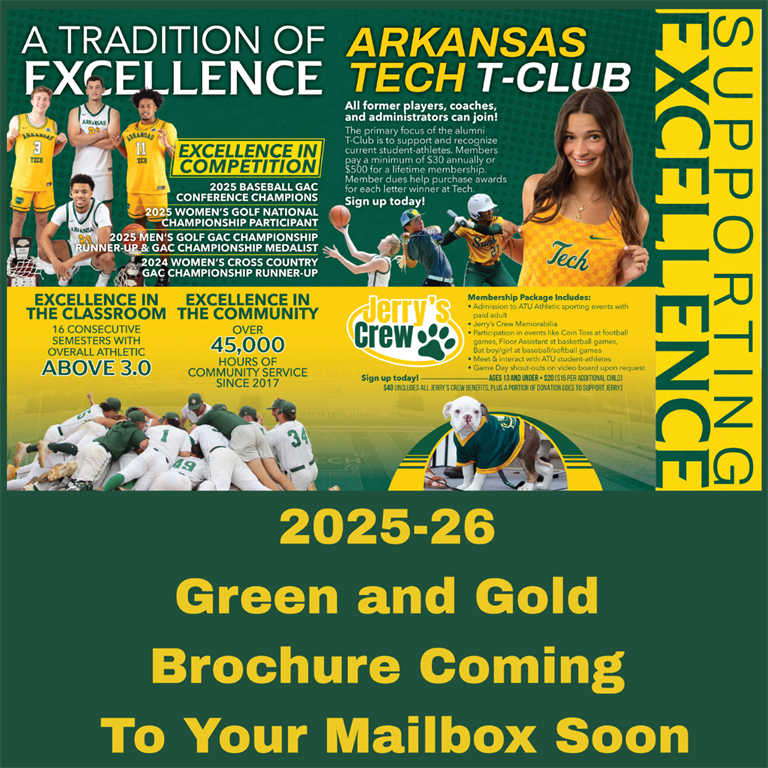 Be on the lookout 👀
Your Green &amp; Gold brochure will be arriving in your mailbox in the next couple of weeks! We are so excited about the upcoming year for Tech athletics and can't wait to welcome you back to the action!
Complete your membership here: atualumni.com/s/978/bp24/int…