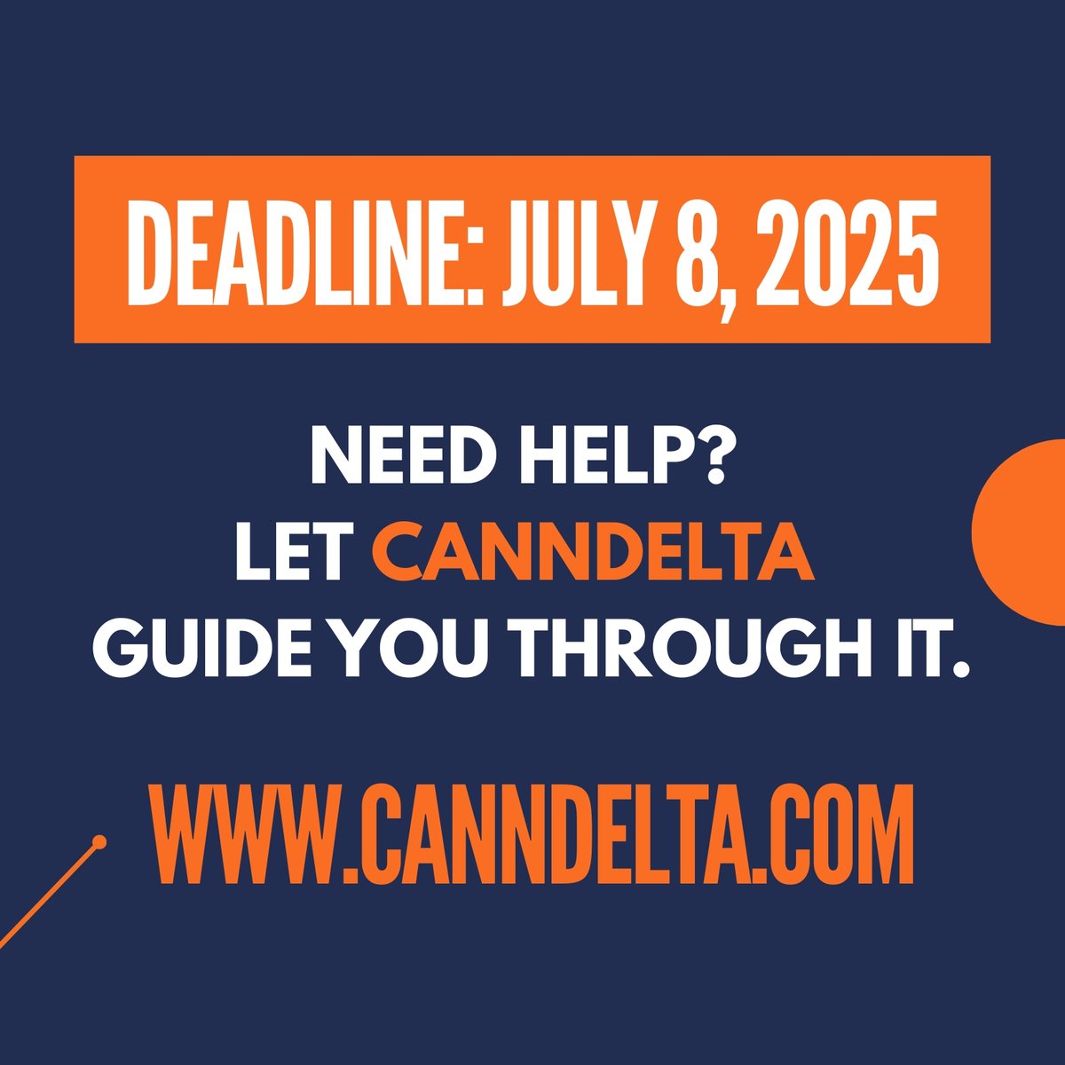 ONTARIO RETAILERS: Action Needed by July 8!
AGCO now requires all cannabis retailers to:
• Submit your website URL
• Show proof of Retail Seal + RSA display (in-store &amp; online)
Deadline: July 8, 2025
Need help? Let CannDelta guide you through it.