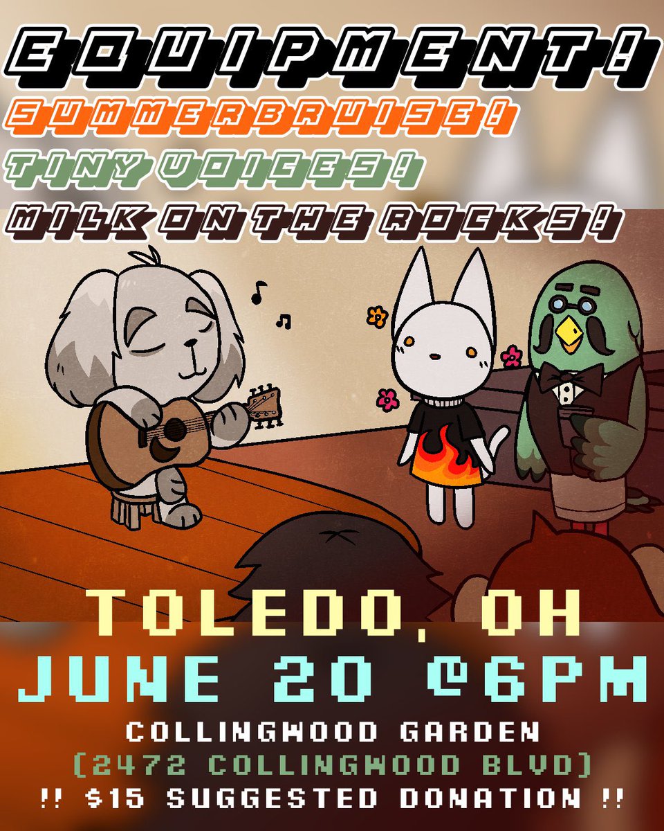 here is finally a poster for the outdoor hometown show this friday in toledo! all ages. see ya soon!!

🎨 <a href="/keromoki/">kero ^^</a>