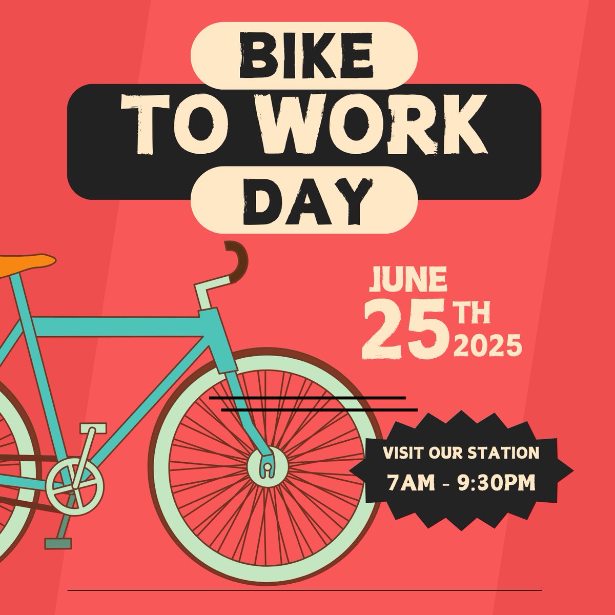 Bike to Work Day is rolling into Denver TOMORROW, Wednesday, June 25!
Stop by the Colorado Convention Center starting at 7 AM for breakfast, giveaways, and fun booth activities in front of the Blue Bear.
We’ll even have a couple of surprise guests to help start the day!🐐👀