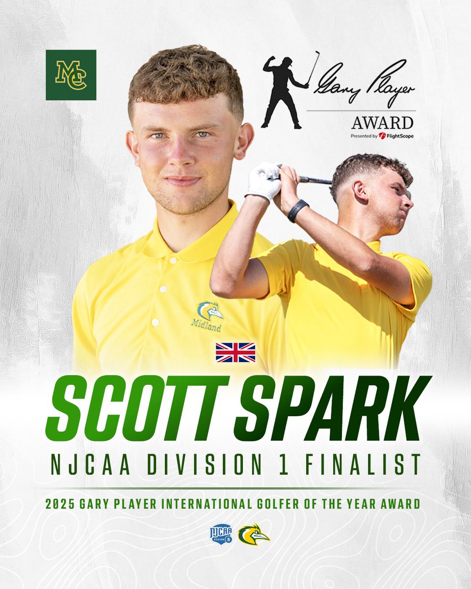 Congrats to Scott Spark, finalist for the 2025 Gary Player International Golfer of the Year Award!
From Scotland to Midland, his talent and drive helped lead the Chaps to a national title &amp; now he’s teeing off on the global stage.🏌️‍♂️ #ChapsAroundTheWorld
midland.edu/news/june-2025…