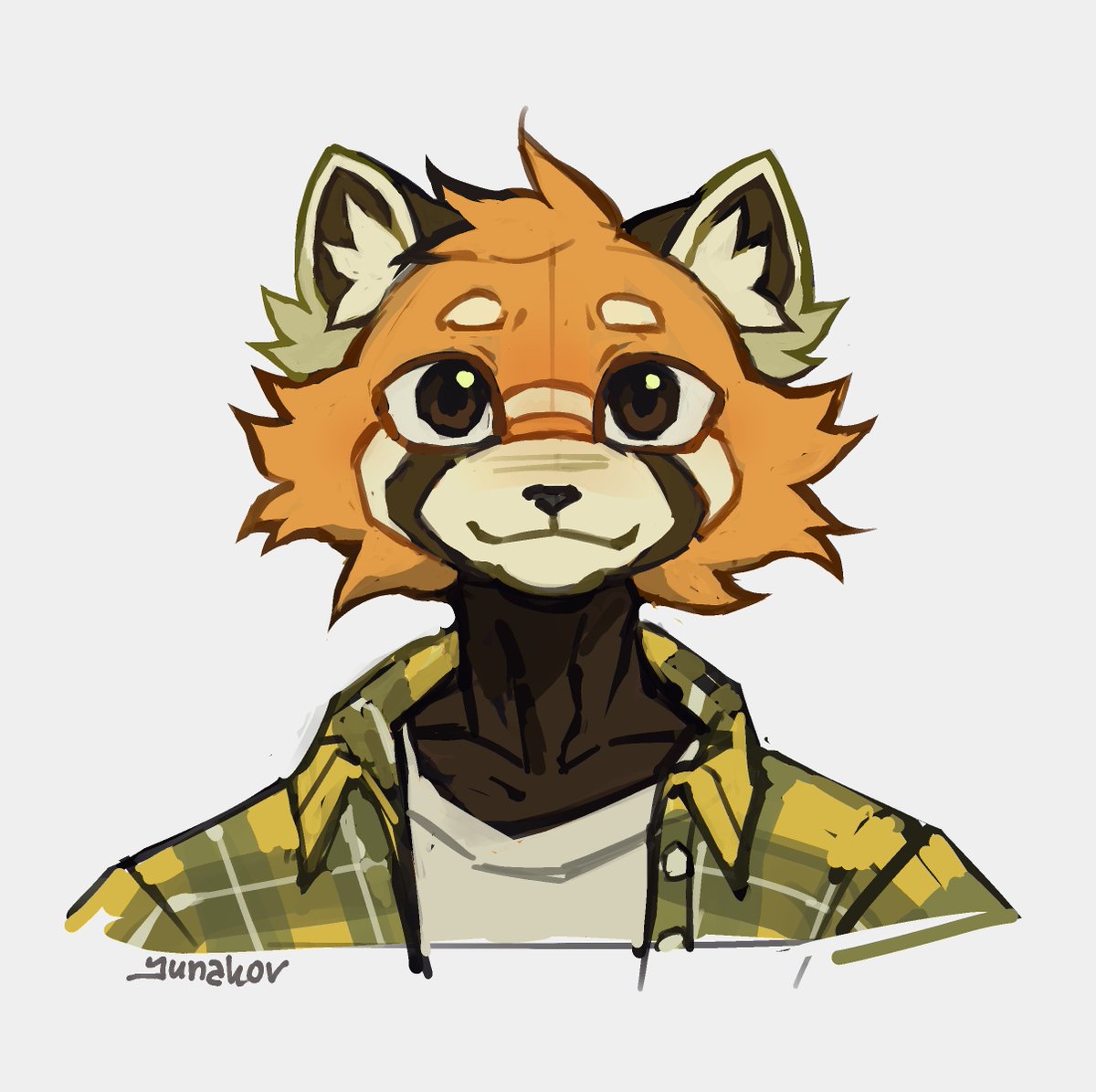 junakovv's tweet image. first 2 comms for @Daft_Mouth after the hiatus ^.^ #redpanda #furry #art