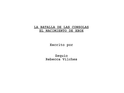 El episodio final de la primera temporada de La Batalla de las Consolas está escrito.
Va a ser larguito.