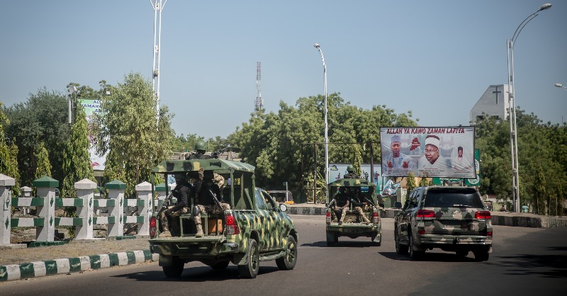 ADFmagazine's tweet photo. Nigeria's northeast sees surge of terror group attacks using armed drones and IEDs planted on major roads.
