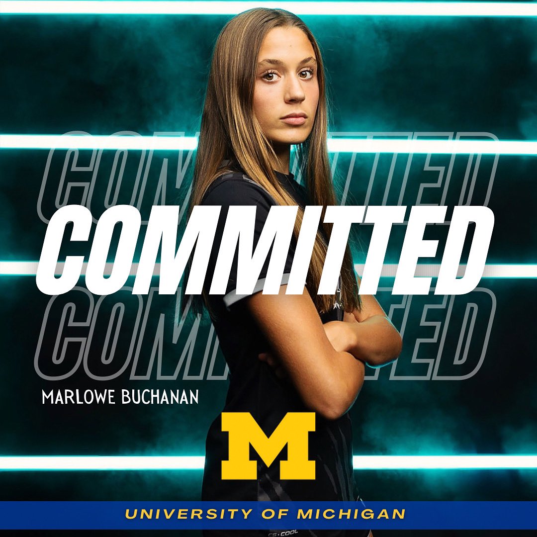 Eclipse Select SC (@eclipseselectsc) on Twitter photo πͺππππππππ
Eclipse Select Class of 2027, 2009 <a href="/MarloweB2027/">Marlowe Buchanan 2027</a> is taking her talents to <a href="/umichwsoccer/">Michigan Womenβs Soccer</a> π΅π‘β½οΈ NCAA DI B1G
Congratulations, Marlowe ππΌ Eclipse is so proud of you!
#TheEclipseNation #goblue #ecnlgirls #classof2027 #B1G
<a href="/ECNLgirls/">ECNL Girls</a> <a href="/ImYouthSoccer/">ECNL/GA/Recruiting/College Soccer</a> <a href="/ImCollegeSoccer/">College Soccer Truth β’</a> πͺππππππππ
Eclipse Select Class of 2027, 2009 <a href="/MarloweB2027/">Marlowe Buchanan 2027</a> is taking her talents to <a href="/umichwsoccer/">Michigan Womenβs Soccer</a> π΅π‘β½οΈ NCAA DI B1G
Congratulations, Marlowe ππΌ Eclipse is so proud of you!
#TheEclipseNation #goblue #ecnlgirls #classof2027 #B1G
<a href="/ECNLgirls/">ECNL Girls</a> <a href="/ImYouthSoccer/">ECNL/GA/Recruiting/College Soccer</a> <a href="/ImCollegeSoccer/">College Soccer Truth β’</a>