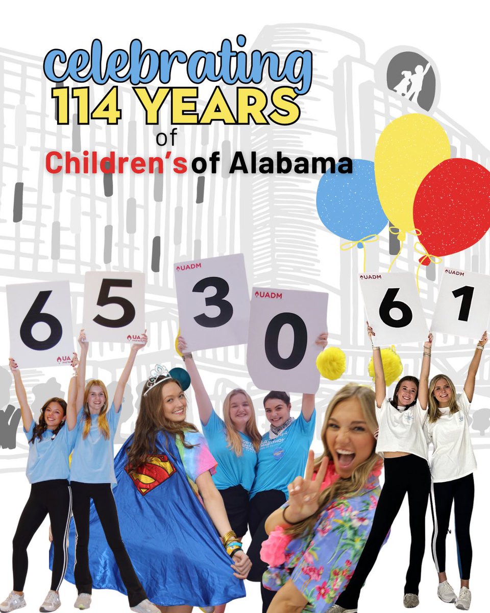 NHSMiracle's tweet photo. Join us in wishing @childrensofal a Happy 114th Birthday 🎉 🎂🥳!! 114 years of advocating, supporting, curing and honoring kids and families in Alabama! Thank you for all you do, CoA! SWIPE ➡️ to see how YOU can celebrate our favorite place! 💛🩵🤍 https://t.co/kofgYuPw9M