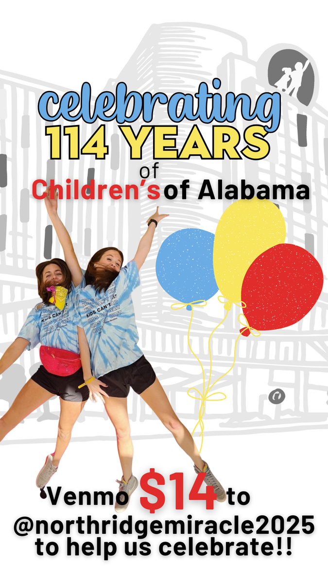 NHSMiracle's tweet photo. Join us in wishing @childrensofal a Happy 114th Birthday 🎉 🎂🥳!! 114 years of advocating, supporting, curing and honoring kids and families in Alabama! Thank you for all you do, CoA! SWIPE ➡️ to see how YOU can celebrate our favorite place! 💛🩵🤍 https://t.co/kofgYuPw9M