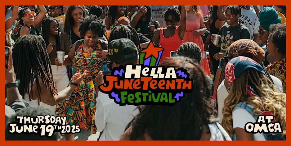 AC Transit (@rideact) on Twitter photo Hella Juneteenth returns to OMCA! Celebrate Black freedom with live music, art, food & community.
📅 Thursday, June 19, Noon- 5pm
📍 <a href="/oaklandmuseumca/">Oakland Museum of California (OMCA)</a>
📷 : Hella Creative
Event details: actransit.us/4e3HscK
Ride Lines: 1T, 18, 29, 33, 40, 62, 88, or 96 to the event. Hella Juneteenth returns to OMCA! Celebrate Black freedom with live music, art, food & community.
📅 Thursday, June 19, Noon- 5pm
📍 <a href="/oaklandmuseumca/">Oakland Museum of California (OMCA)</a>
📷 : Hella Creative
Event details: actransit.us/4e3HscK
Ride Lines: 1T, 18, 29, 33, 40, 62, 88, or 96 to the event.