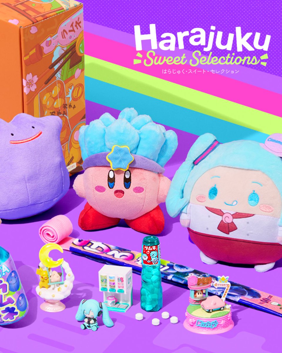 This month's Harajuku Sweet Selections is bringing the party straight to you! ✨ Use code HARAJUKU25 to get FREE exclusive character merch plus Japan-only drinks and candies you won’t find anywhere else! 🍬

Snag these goodies by 07/15! 👉 tokyotreat.com/promo/harajuku…
