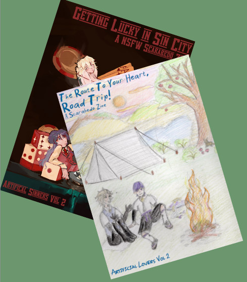 Are you waiting for the genshin patch to finish updating? 🥲 Why not read the 2nd vol. of the free scarabedo zines while you wait? 👀

☂️🌻SFW- artificiallovers.itch.io/artificial-lov…

🔞NSFW- artificiallovers.itch.io/artificial-sin…