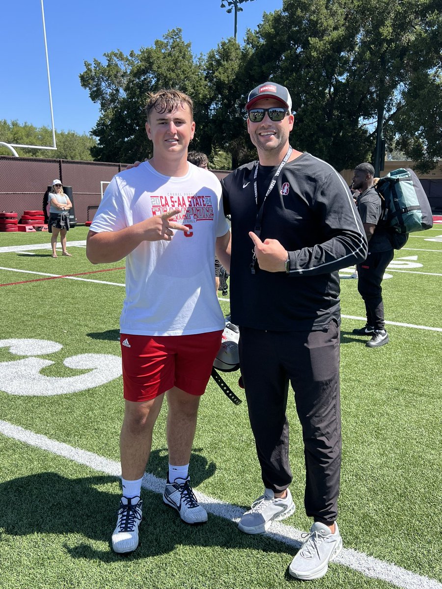 CarlWeigel_1's tweet image. Had a great time at Stanford today! Thanks to all the coaches who were there! @AlNetter @Sean_Reeder @CoachJacobsD @BrandonHuffman @PGregorian