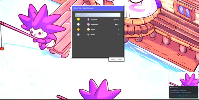 Baby Ape (@babyape_sc) on Twitter photo If you've twetted about <a href="/chogstarrr/">lil chogstars ⨀</a> or raffle.lilchogstars.com between June 11–18 you can earn a Starlist spot!
🚨 The Top 20 creators
📷 All you have to do:
- Visit ugc.lilchogstars.com
- Connect your wallet & X (Twitter)
- Submit your contents
- Wait for 24 hours🌟 If you've twetted about <a href="/chogstarrr/">lil chogstars ⨀</a> or raffle.lilchogstars.com between June 11–18 you can earn a Starlist spot!
🚨 The Top 20 creators
📷 All you have to do:
- Visit ugc.lilchogstars.com
- Connect your wallet & X (Twitter)
- Submit your contents
- Wait for 24 hours🌟