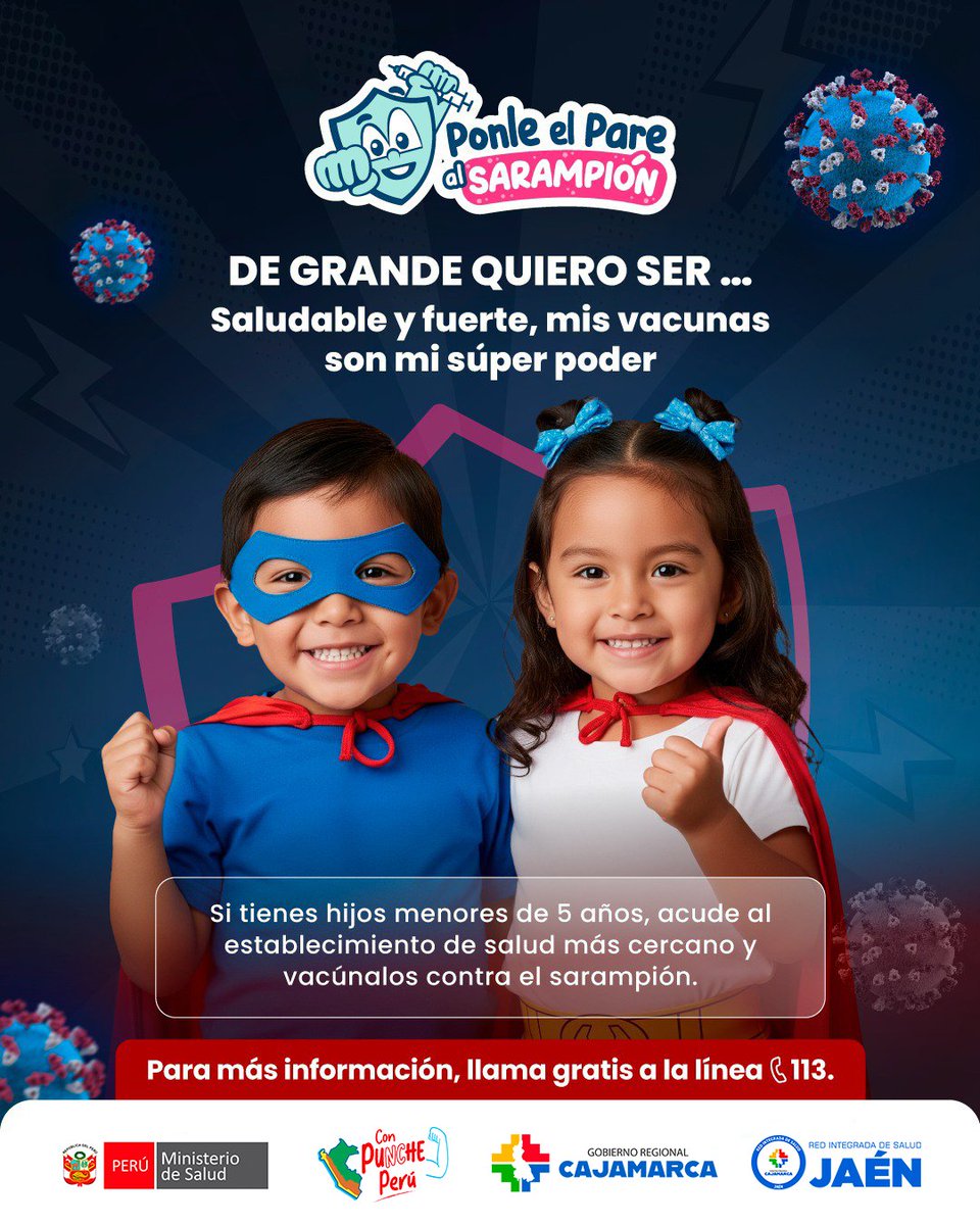 JaenDisa's tweet photo. No cortes el futuro de tus hijos. Vacúnalos, así protegerás sus sueños de crecer sanos y fuertes 📷 . Que una enfermedad no los detenga. #LoVacunoLoProtejo 📷 https://t.co/0Urvt7j5aA