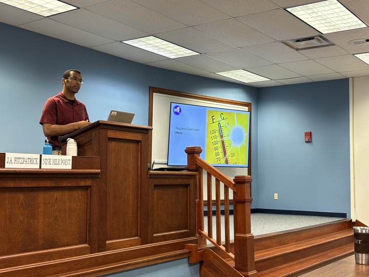 NYSWRCC's tweet image. Last week SWRCC Staff presented on weather basics and protective actions for the @OswegoCountyEMO & @OswegoHealthDpt “Cloudy Skies, Clear Messages: Effective Communication on Weather-Related Risks for Community Leaders” workshop. We love providing resources for our partners!