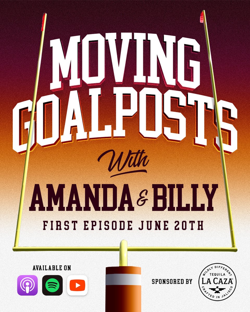 Moving Goalposts Podcast (@moving_goalpost) on Twitter photo You're gonna want to bookmark this one.
Introducing “Moving Goalposts” — hosted by <a href="/AmandaMAtwell/">Amanda Atwell</a> & <a href="/billyliucci/">Billy Liucci</a> diving into all things Texas, Texas A&M, SEC & everything in between.
Will this Lonestar Showdown be one-sided?
🎧 First episode drops FRIDAY 6/20. You're gonna want to bookmark this one.
Introducing “Moving Goalposts” — hosted by <a href="/AmandaMAtwell/">Amanda Atwell</a> & <a href="/billyliucci/">Billy Liucci</a> diving into all things Texas, Texas A&M, SEC & everything in between.
Will this Lonestar Showdown be one-sided?
🎧 First episode drops FRIDAY 6/20.