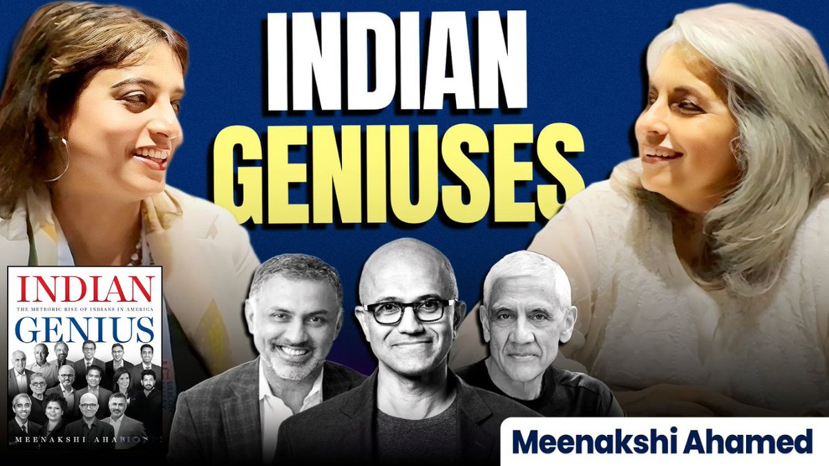 Enjoyed interviewing the author of Indian Genius…great read for all of us! They said Indians would code.
We led Fortune 500s, rewrote the Constitution, won Grammys, and redefined end-of-life care.
This isn’t success.
This is genius—Desi style. No IIT. No silver spoon.
Just risk,