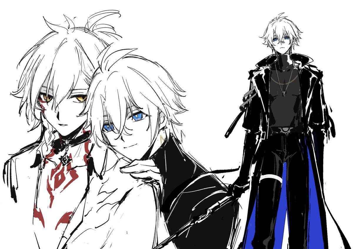 #phaidei #厄敌 
学生模特和不请自来的谜之杀手（大型犬）

此男爱好是搜罗各种蓝色系宝石做成首饰送给心上人，但最想送出去的是挂在脖子上当项链的印戒