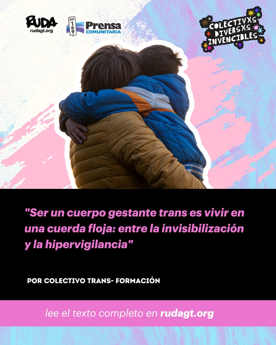 🏳️‍⚧️Hoy en el #DíaDelPadre, Aiden retrata su experiencia como padre gestante trans. #CuerpoYTerritorio ❤️‍🔥

Lee la tinta del Colectivo Trans- Formación: rudagt.org/temas/mi-hijo-…