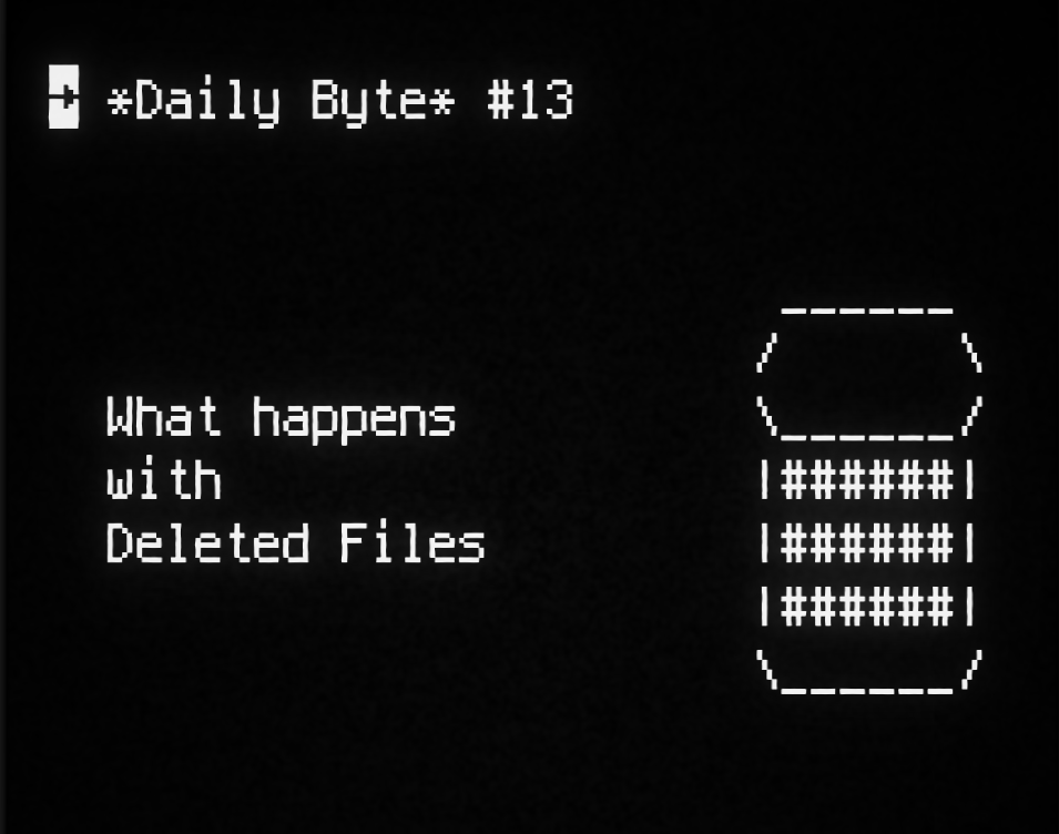 zuhaitz_dev's tweet image. #DailyByte #13: Why Deleting a File Doesn&apos;t Actually Delete It (At First)

Ever deleted a file and thought it was gone forever? Not quite. Let’s talk about what “delete” really means in most operating systems. 👇