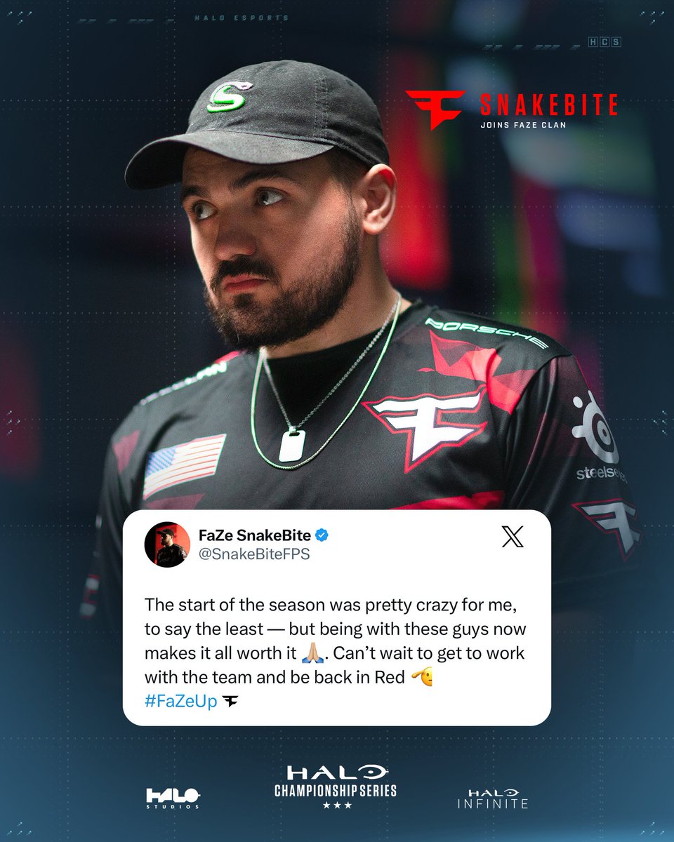 Halo Esports (@hcs) on Twitter photo The battle-tested world champs <a href="/Lucid_TW/">FaZe Lucid</a> and <a href="/SnakeBiteFPS/">FaZe SnakeBite</a> will fight for <a href="/FaZeClan/">FaZe Clan</a> at the #HCSSLC25 Major 🏆
#FaZeUp The battle-tested world champs <a href="/Lucid_TW/">FaZe Lucid</a> and <a href="/SnakeBiteFPS/">FaZe SnakeBite</a> will fight for <a href="/FaZeClan/">FaZe Clan</a> at the #HCSSLC25 Major 🏆
#FaZeUp