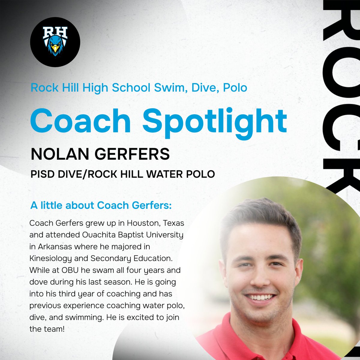 Welcome to the team, Coach Gerfers! <a href="/RH_SwimDive/">Rock Hill Swim_Dive</a> <a href="/RHWaterPolo/">Rock Hill Water Polo</a> <a href="/PISD_Aquatics/">ProsperISDAquatics</a>