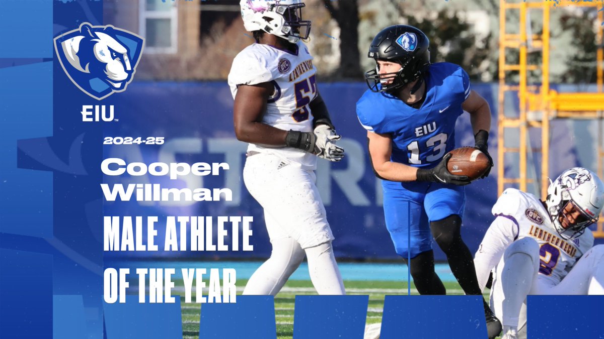 Eastern Illinois Athletics (@eiu_panthers) on Twitter photo Cooper Willman from <a href="/EIU_FB/">Eastern Illinois Football</a> has been named the <a href="/EIU_Panthers/">Eastern Illinois Athletics</a> 2024-25 Male Athlete of the Year
Willman was a first-team All-Conference selection at two positions and set the EIU single record for receiving yards
Release🏈👏👀⬇️
eiupanthers.com/news/2025/6/17… Cooper Willman from <a href="/EIU_FB/">Eastern Illinois Football</a> has been named the <a href="/EIU_Panthers/">Eastern Illinois Athletics</a> 2024-25 Male Athlete of the Year
Willman was a first-team All-Conference selection at two positions and set the EIU single record for receiving yards
Release🏈👏👀⬇️
eiupanthers.com/news/2025/6/17…
