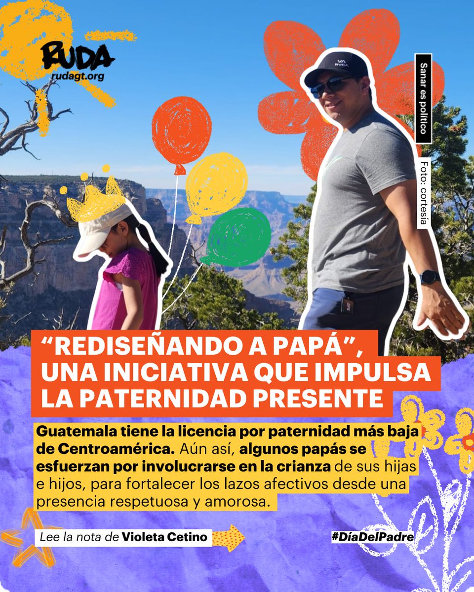 👨🏾‍🍼Este #DíaDelPadre conoce a "Rediseñando a papá", una iniciativa que busca intercambiar experiencias de paternidades presentes para generar una crianza con apego.
#SanarEsPolítico 🌷

Lee la nota de <a href="/VioletaCetino/">Violeta Cetino</a>: rudagt.org/temas/redisean…
