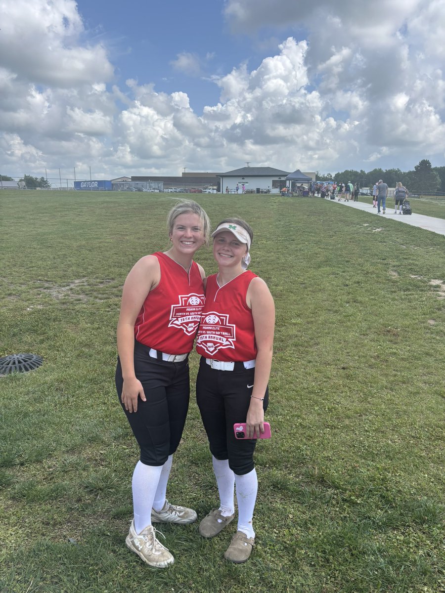 Avery Wolfe and Emma Holtsclaw at the Indiana Elite North vs. South Game!