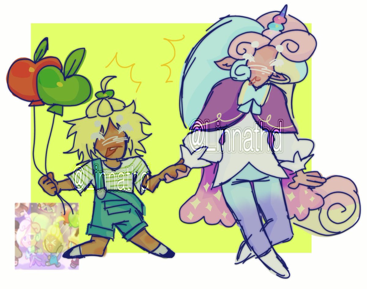 Linnathd's tweet photo. I love their friendship
#crob #cookierunovenbreak #creamunicorncookie #applecookie https://t.co/vxkRzI7IvI