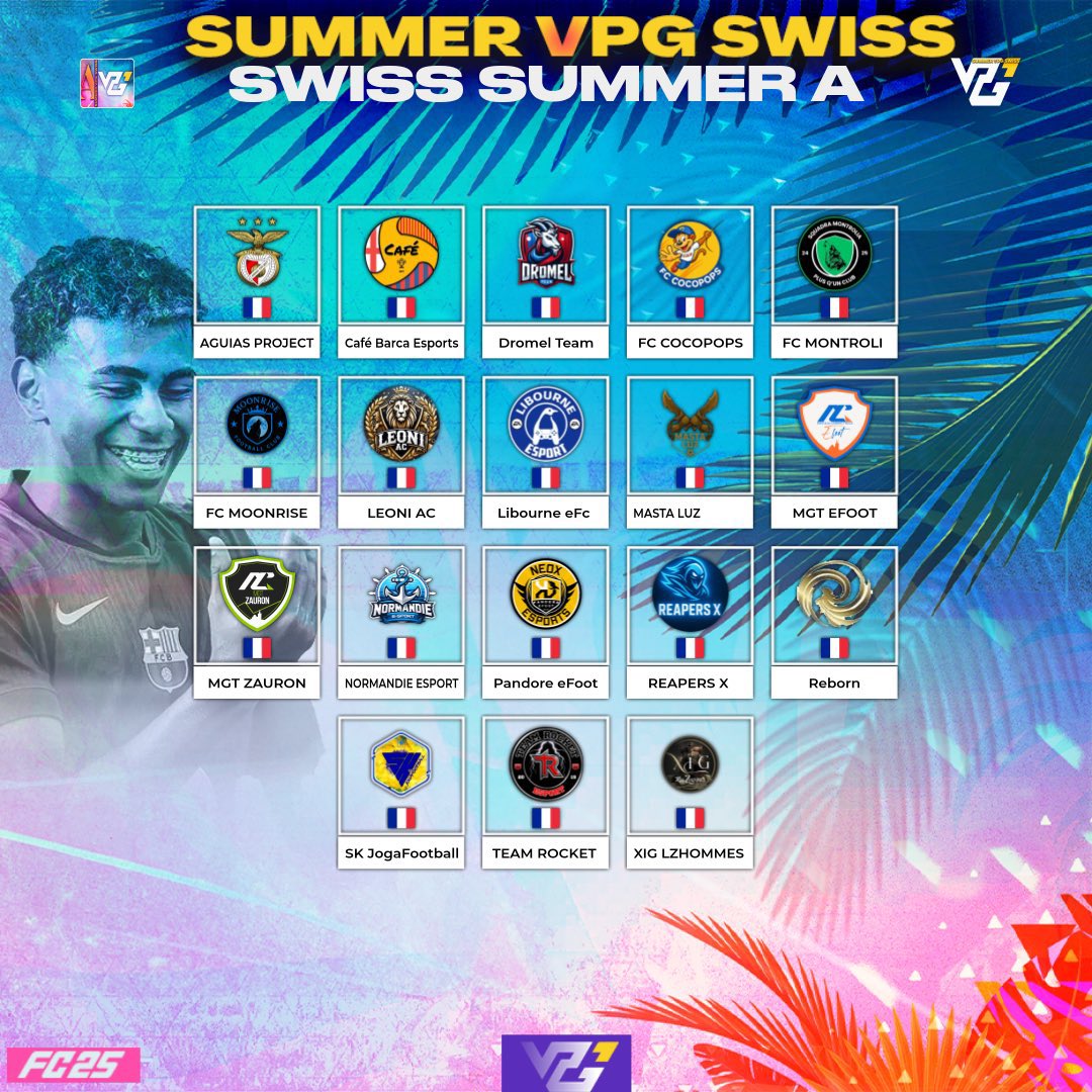 xJoga Football (@xjogafootball) on Twitter photo SUMMER <a href="/SwissVPG/">VPG Switzerland 🇨🇭</a> 🇨🇭
Voici les équipes engagées bonne saison à vous tous que le meilleur gagne ! SUMMER <a href="/SwissVPG/">VPG Switzerland 🇨🇭</a> 🇨🇭
Voici les équipes engagées bonne saison à vous tous que le meilleur gagne !