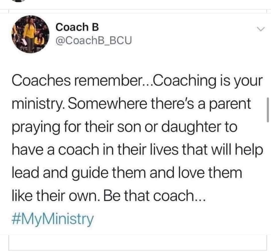 Be that coach!