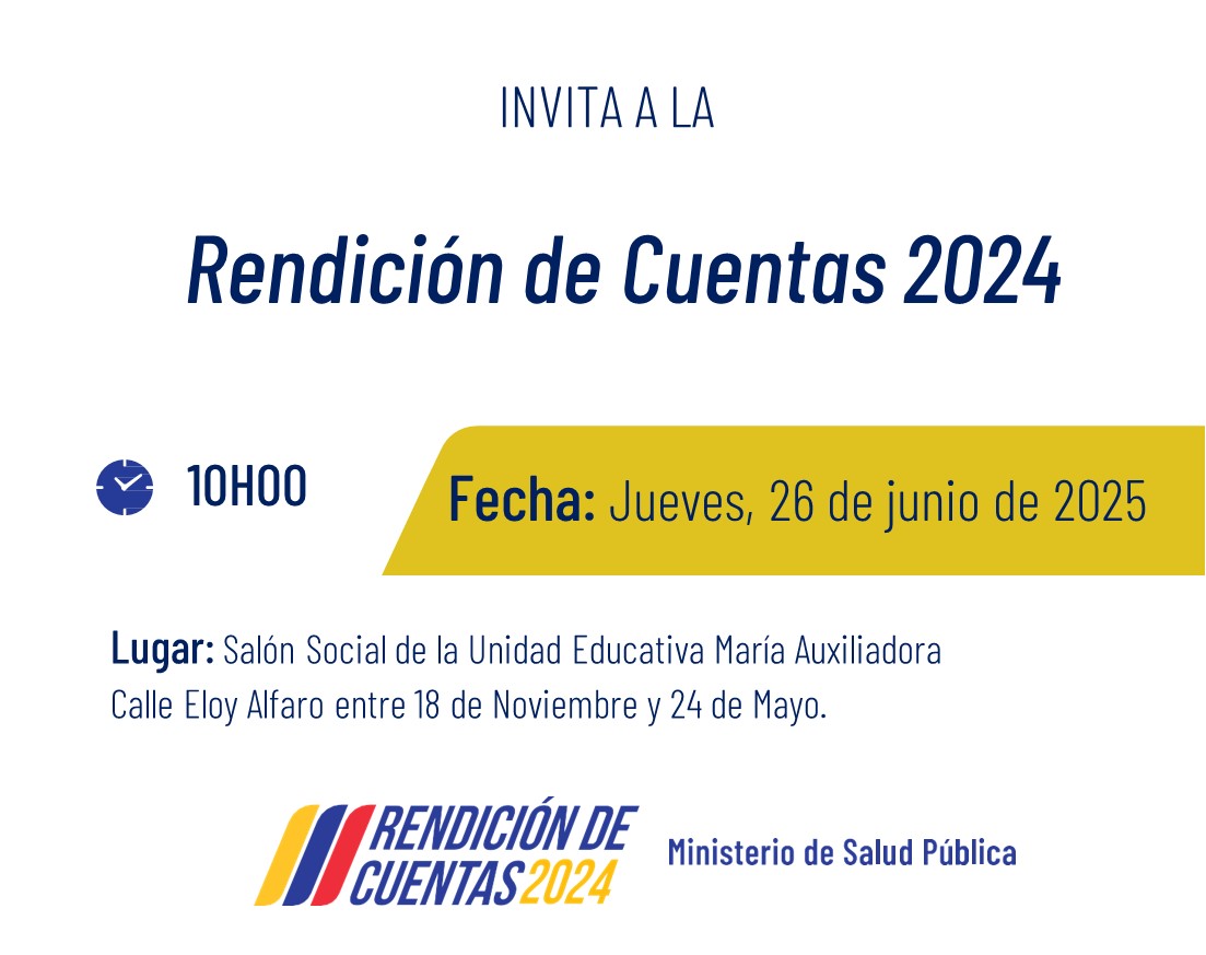 Coordinación Zonal 7-SALUD 🇪🇨 (@salud_cz7) on Twitter photo El Distrito 11D06, de <a href="/Salud_Ec/">Ministerio de Salud Pública 🇪🇨</a>, te invita a participar en la #RendiciónDeCuentas2024, un espacio de diálogo donde daremos a conocer a la ciudadanía las acciones y servicios realizados durante el año en #Calvas, #Gonzanamá y #Quilanga.
#ElNuevoEcuador El Distrito 11D06, de <a href="/Salud_Ec/">Ministerio de Salud Pública 🇪🇨</a>, te invita a participar en la #RendiciónDeCuentas2024, un espacio de diálogo donde daremos a conocer a la ciudadanía las acciones y servicios realizados durante el año en #Calvas, #Gonzanamá y #Quilanga.
#ElNuevoEcuador